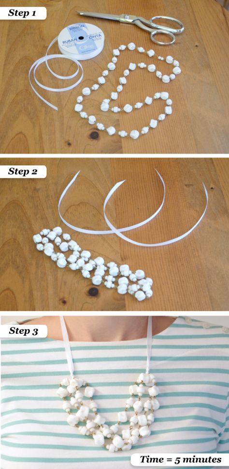 5-minute DIY chunky statement necklace - examples of a bunch of styles! Diy Generator, Jewerly Diy, Chunky Statement Necklace, Accesories Jewelry, Diy Jewlery, Unique Crafts, Accessories Diy, Diy Accessories, Diy Necklace