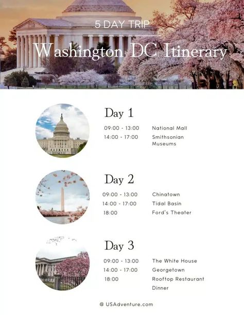 How To Spend 5 Days in Washington DC - Ultimate Itinerary - Shades of Summr Washington Dc October, Washington Dc Packing List Summer, Itenary For Washington Dc, Washington Dc Itinerary First Time, Washington Itinerary, Washington Dc Things To Do In, Washington Dc Packing List, Washington Dc Road Trip, Museums In Washington Dc