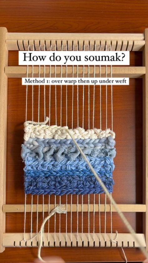 fiercelykind on Instagram: How do you soumak? Soumak is one of my favorite weaving techniques. When you complete two rows of it, it forms a braided look. There are… Soumak Weaving, Embroidery Textiles, Weaving Embroidery, Loom Weaving, Material Girls, Weaving Techniques, Wall Hangings, Loom, My Favorite