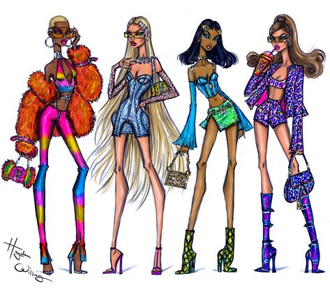 Neon Brights, The Denim Mini, Cyan Chic & Dior Diva. #2000… | Flickr Fashion Illustration Poses, Fashion Model Sketch, Hayden Williams, Fashion Drawing Sketches, Mode Chanel, Races Fashion, Fashion Design Sketchbook, Sketches Dresses, Fashion Illustration Sketches