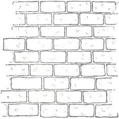 Brick Wall Drawing, Brick Wall Stencil, Wall Drawing, Wall Stencil, Art Drawings Sketches Creative, Stencils Wall, Brick Wall, Art Drawings Sketches, Drawing Sketches