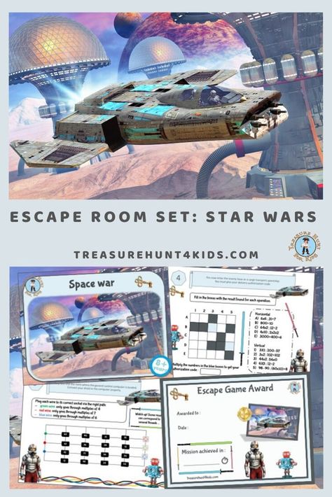 Star Wars Escape Room Ideas, Star Wars Escape Room, Home Escape Room, Escape Room Birthday Party, Treasure Hunt For Kids, Star Wars Theme Party, Escape Room For Kids, Printable Games For Kids, Kid Detectives