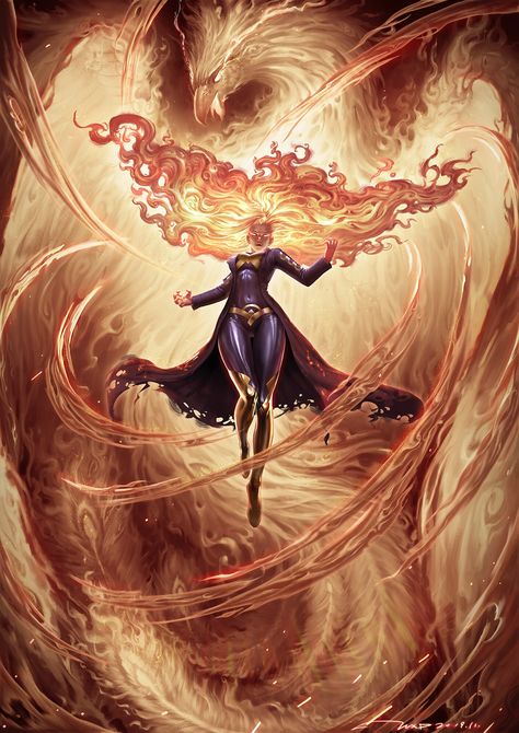 Phoenix Marvel, Phoenix Artwork, Star Fire, Jean Grey Phoenix, Witch Queen, Women Warriors, Phoenix Art, Dark Phoenix, Marvel Comics Art