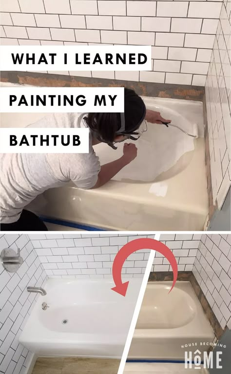 Painting A Bathtub, Bathtub Paint, Tub Refinishing, Makeover Kamar Mandi, Tub And Tile, Painting Bathtub, Bathtub Surround, Diy Bathtub, Casa Disney