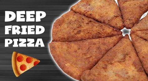 Deep Fried Pizza, Carnival Foods, Fried Pizza, Pizza Video, Life Hacks Food, Pizza Youtube, Veggie Fries, Youtube Cooking, Pizza Fries