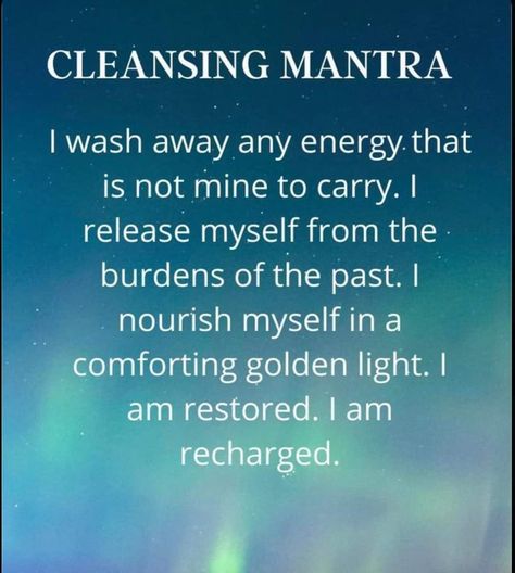 Cleansing Mantra, Negative Energy Quotes, Evil Eye Quotes, Negative Energy Cleanse, Buddha Quotes Life, Releasing Negative Energy, Spiritual Awakening Signs, Healing Mantras, Healing Affirmations