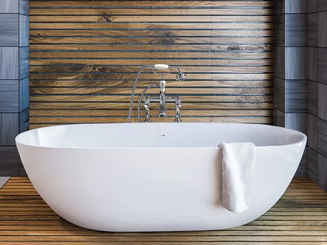 Bathtub in a bedroom: the practical considerations - Grand Designs Magazine Latest Interior Design Trends 2023, Natural Wood Bathroom, Wellness Bathroom, Cottage Hotel, Earth Bathroom, Bath Matts, Japandi Bathroom, Design Trends 2023, Spare Bathroom