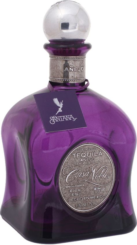 Tequila Casa Noble Anejo is our most refined Tequila, this exquisite Tequila is matured in French White Oak barrels for two years and extra aged to perfection. Purple Liquor, Blue Agave Plant, Tequila Margarita, Tequila Bottle, Drink Alcohol, Genie Bottle, Blue Agave, Agave Plant, Bottle Wall