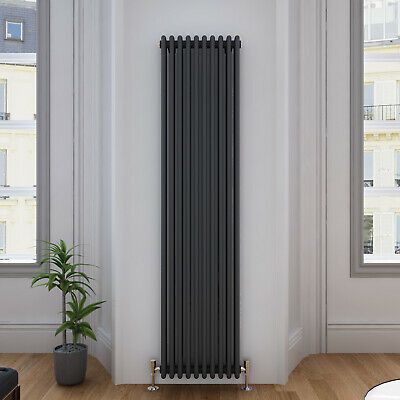 (eBay) Cast Iron Traditional Radiator Anthracite 3 Column Vertical Rads 1800x470mm Tall Radiators, Bathroom Radiator, Infrared Heating Panels, Vertical Radiator, Column Radiator, Traditional Radiators, Flat Panel Radiators, Horizontal Radiators, Bathroom Radiators