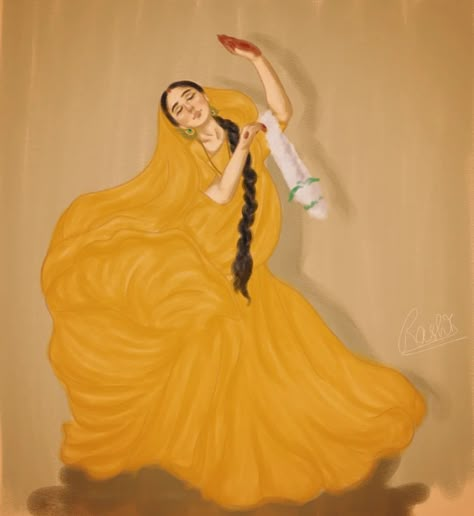 Meera Bai Sketch, Meera Bai Drawing, Krishna Bhakt Girl, Meera Krishna, Meera Bai, Mughal Art Paintings, Alpona Design, Indian Illustration, Hindu Rituals