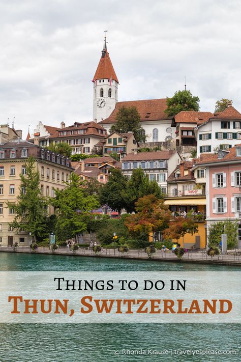 Things to Do in Thun, Switzerland- Gateway to the Bernese Oberland (travelyesplease.com) | #Switzerland #Thun #LakeThun #Europe #travel Switzerland Travel Summer, Blausee Switzerland, The World Wallpaper, Switzerland House, Swiss Summer, Thun Switzerland, Lake Thun, Switzerland Photography, Travel Switzerland