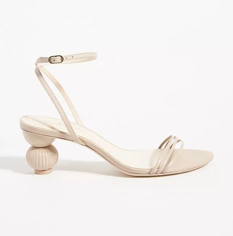 Creme Heels, Plastic Heels, Anthropologie Shoes, Leather Heels Sandals, Note Box, Heeled Sandals, Sandals Summer, Leather Heels, Women's Shoes Sandals