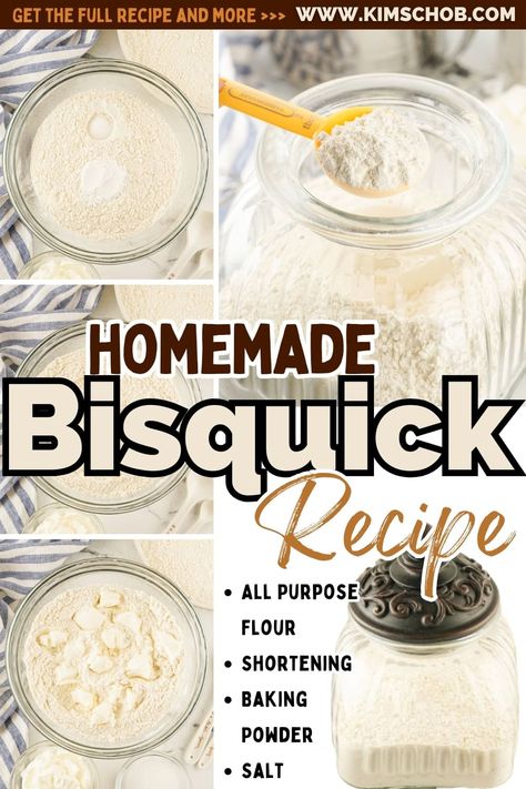 Create your own homemade Bisquick mix with just 4 simple ingredients! This easy DIY baking mix recipe is perfect for making fluffy biscuits, delicious pancakes, and more. Discover how to make Bisquick at home and enjoy a versatile, better-than-store-bought baking solution.