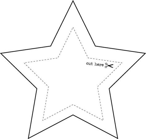 Felt Star Pattern, How To Sew A Star, Cut Out Art Templates, Printable Star Templates, Star Template Printable Free, Christmas Star Template, Free Printable Tags Templates, Printable Stars, Stars Template