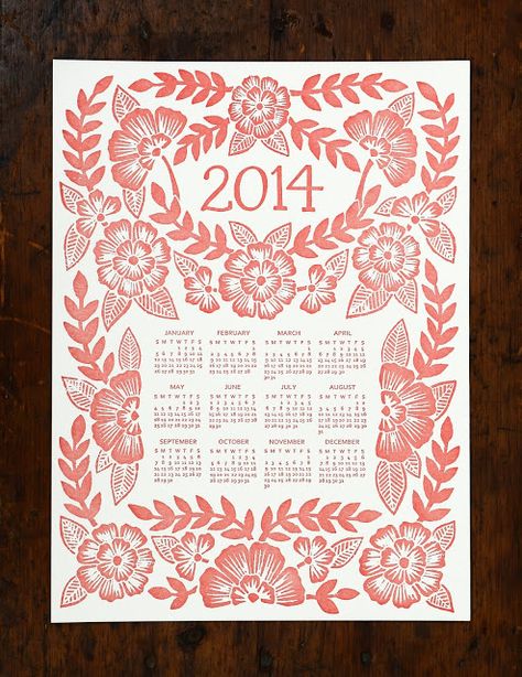 Letterpress Calendar, Street Banners, Creative Calendar, 달력 디자인, Print Journal, Calendar Gifts, Print Calendar, Beautiful Paper, Printing Press