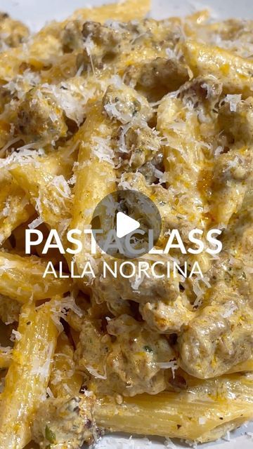 Only Scrans on Instagram: "PASTACLASS EPISODE 6 🍝

Pasta Alla Norcina is a creamy traditional sauce with crumbled sausage and white wine. It’s velvety and decadent but so simple to make.

INGREDIENTS

200g Italian sausage (check my highlights for the spice blend)
80ml dry white wine
100ml single cream
1 garlic clove
Olive oil
Pecorino Romano or Parmesan
200g pasta
Salt

METHOD

Start by heating a crushed garlic clove in 2 tablespoons of olive oil before crumbling in 200g of Italian sausage. 

The recipe and spice blend for that is in my Instagram highlights. You can use normal sausage but I seriously recommend pimping it out. The difference in flavour with minimal effort is absolutely huge.

Take out the garlic clove and add about 80ml of white wine.

While that liquid reduces, add your p Italian Sausage Pasta, Pecorino Romano, Garlic Clove, Sausage Pasta, Dry White Wine, Crushed Garlic, Instagram Highlights, Spice Blends, Italian Sausage