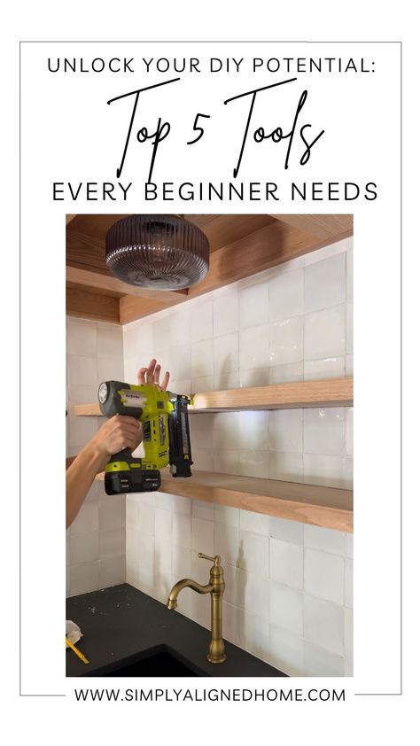 Discover the essential tools to kickstart your DIY journey! From palm sanders to miter saws, we've got the perfect tools for your creative projects. Miter Saw Projects For Beginners, How To Use A Miter Saw, Miter Saw Projects, Installing Shiplap, Miter Saws, Tool Tips, Makeover Tips, Saw Stands, Drill Set