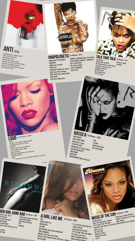 #rihanna #rihannaisqueen #albums #music Rihanna Albums, R&b Aesthetic, Rihanna Music, Rihanna Song, Hip Hop Wallpaper, Rihanna Outfits, Rihanna Looks, Rihanna Photos, Rihanna Riri