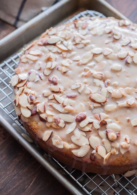 Almond Olive Oil Cake, Brown Butter Glaze, Olive Oil Cake Recipe, Butter Glaze, Oil Cake, Olive Oil Cake, Food Heaven, Almond Recipes, How Sweet Eats