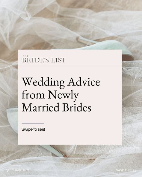 Have you read our blog post on wedding advice from The Bride's List recently married couples? These tips come from people who have just navigated the wedding scene with advice fresh on their minds!
Visit the blog for the complete list of tips 💍✨ Dollar Dance, Married Couples, Wedding Scene, Newly Married, Future Bride, Wedding Advice, Online Wedding, Married Couple, Just Married