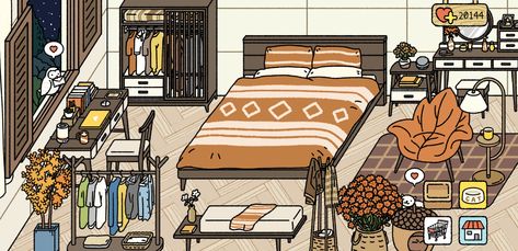 Adorable Home Game Bedroom Ideas, Game Bedroom Ideas, Plants In The Bathroom, Adorable Home Game, Adorable Home Game Design Ideas, Home Bedroom Design, Adorable Home, Adorable Homes Game, Bedroom Updates