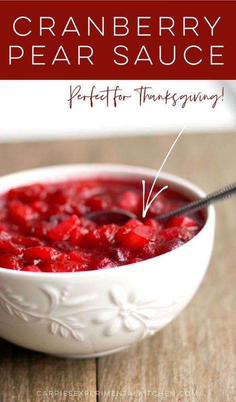 Cranberry Pear Sauce, Pear Sauce, Cranberry Pear, Custard Pudding, Best Thanksgiving Recipes, Cranberry Salad, Cranberry Sauce Recipe, Vegetable Side Dishes Recipes, Bacon Salad