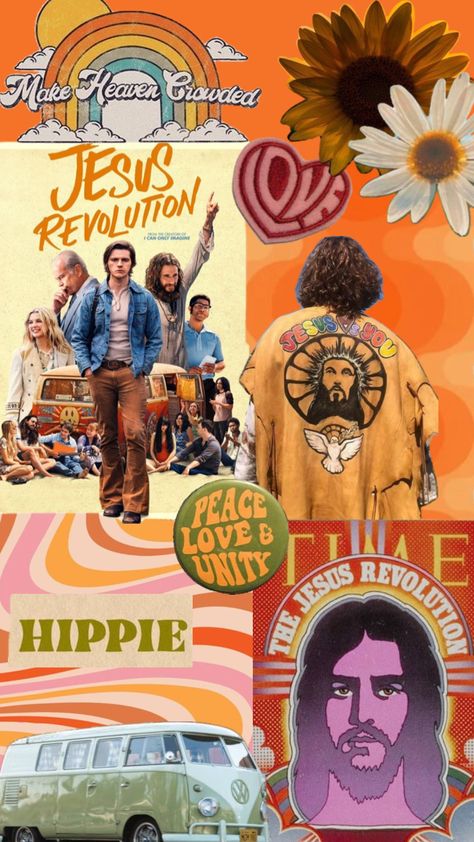 #jesusrevolution #christian #jesus #movie #70s #hippie 70s Hippie Aesthetic, Hippie Christian, Jesus Revolution, Jesus Movie, Movie Collage, Christian Fall, Jesus Culture, Hippie Lifestyle, Hippie Culture