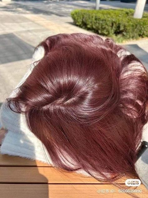 Dark Strawberry Hair, Dark Wine Hair Color, Raspberry Brown Hair, Berry Brown Hair Color, Dark Rose Hair, Pink Lavender Hair, Cherry Pink Hair, Spring Red Hair, Pinkish Brown Hair