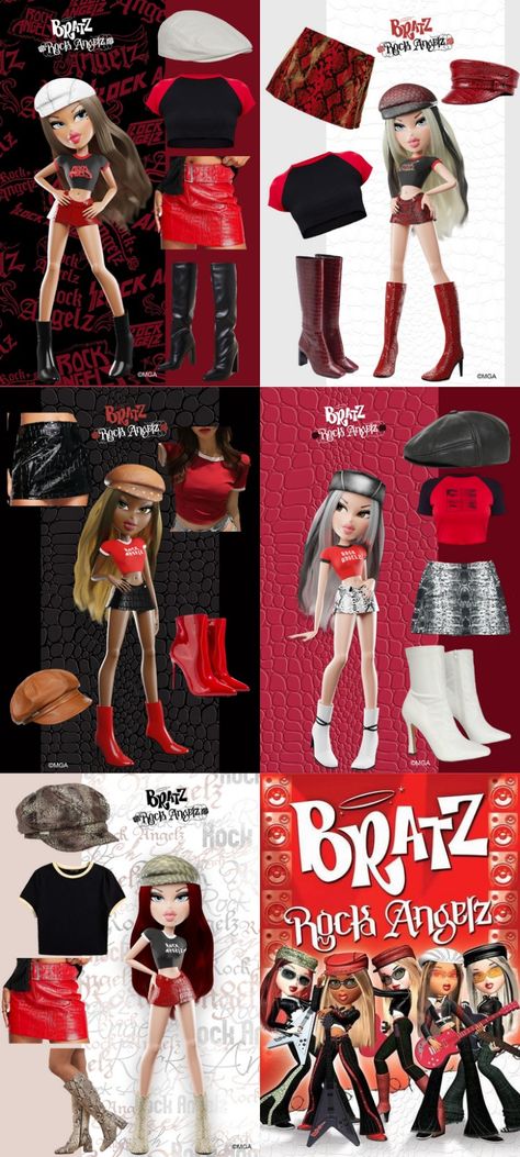 Brats Clothes Aesthetic, Iconic Barbie Halloween Outfits, Bratz Costume Inspiration, Bratz Movies Outfits, Sasha Inspired Outfits Bratz, Bratz Doll Fashion Outfits, Brats Vs Barbie Outfits, Sasha Bratz Outfits Halloween, Brats Inspo Outfits