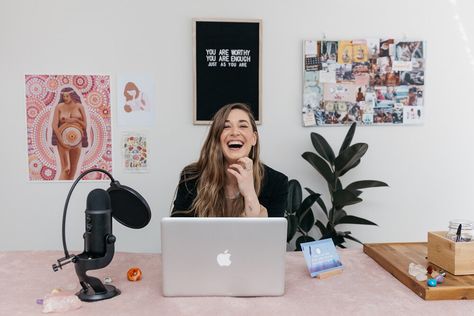 Empath Spiritual, Ceo Glow, Youtube Setup, Recording Studio Setup, Nurse Midwife, An Empath, Podcast Studio, Home Studio Setup, Brand Photography Inspiration