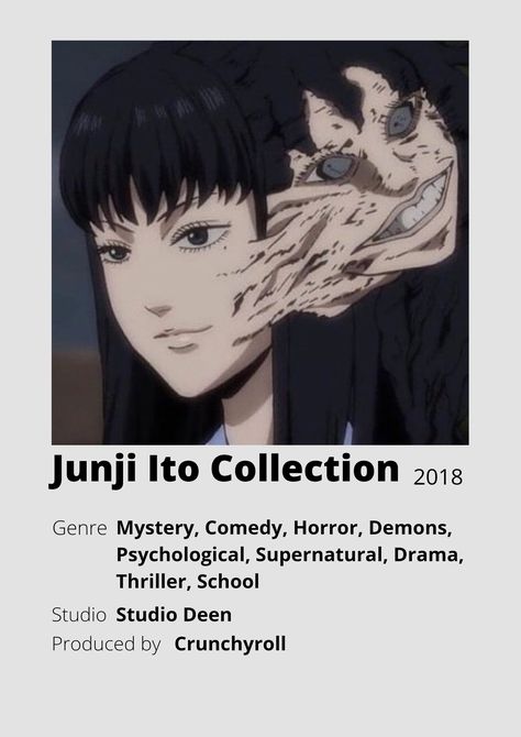 Junji Ito Collection Tomie Horror, Junji Ito Tomie, Horror Anime, Japanese Animated Movies, Anime Suggestions, Film Posters Minimalist, Animes To Watch, Poster Anime, Anime Wall