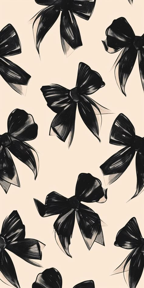 Black N White Background Aesthetic, Ciaracore Aesthetic, Cherry Bow Wallpaper, Cream And Black Aesthetic, Black N White Wallpapers, Black Coquette Wallpaper, Black Bow Wallpaper, Wlppr Aesthetic, Phone Backgrounds Black