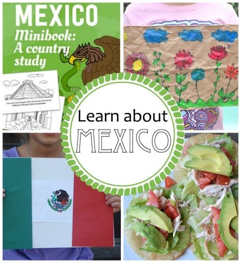 Learning About Mexico Preschool, Mexico Unit Study For Kids, Mexico Unit Study, North America Activities For Kids, Mexico Crafts For Preschool, Mexico Preschool, Mexico For Kids, Mexico Crafts, Hispanic Heritage Month Activities