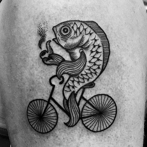 Gigi Hadid Zayn Malik, Gigi Hadid Zayn, Zayn Malik And Gigi Hadid, Natur Tattoo Arm, Bicycle Tattoo, Arte Doodle, Tatuaje A Color, Fish Tattoo, Tattoo Portfolio