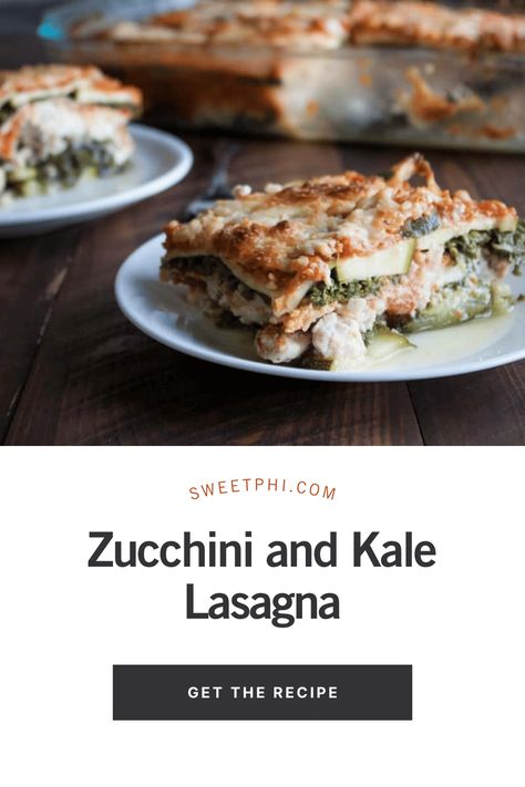 When zucchini season hits, there is always produce abound and we’re looking for ways to use up all of the harvest. This zucchini and kale lasagna is a great healthy option and spin on a classic dish. Find this zucchini lasagna recipe on the blog! Meal Planning Recipes Healthy, Kale Lasagna, Pagan Food, Zucchini Lasagna Recipe, Great Vegetarian Meals, Zucchini Vegetable, Recipe For Zucchini, Delicious Lasagna, Healthy Lasagna