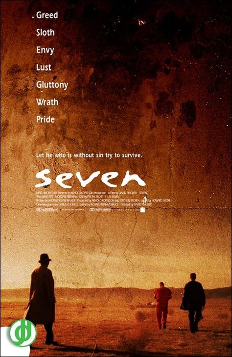 Seven Poster Movie, Seven Film Poster, Se7en Movie Poster, Se7en Poster, Seven Movie Poster, Se7en Movie, Seven Poster, Directed By David Fincher, Se7en 1995