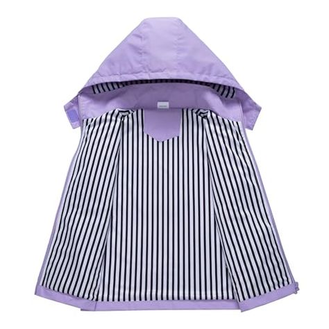 IjnUhb Kids Rain Jacket Boys Girls Waterproof Hooded RainCoat Toddler Windbreaker Unisex Lightweight Rain Coat(Solid Purple,4T) Kids Raincoats, Jacket For Boys, Raincoat Kids, Kids Rain, Hooded Raincoat, Rain Coat, Boys Jacket, Waterproof Fabric, Windbreaker Jacket