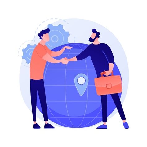 International business cooperation. busi... | Free Vector #Freepik #freevector #business #abstract #people #technology Corporate Meeting, Franchise Business, Things To Remember, Concept Illustration, International Business, Social Media Marketing Business, Digital Advertising, Social Media Business, Start Making Money