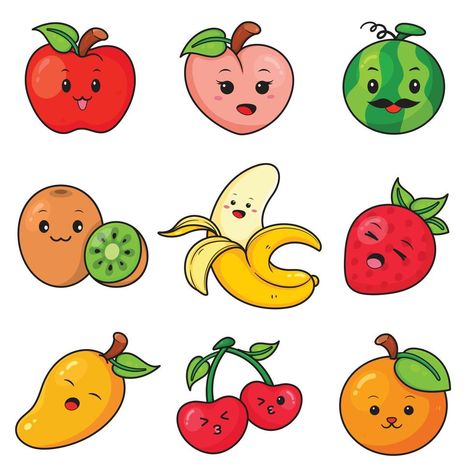 Juice Cartoon, Smile Character, Kawaii Smile, Drawing Ideas Cute, Awesome Drawing Ideas, Farm Cartoon, Drawing Apple, Valentines Day Cards Handmade, Chairs Logo