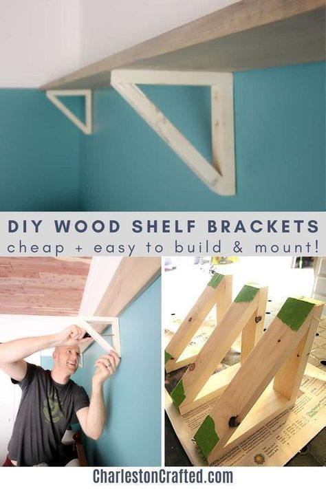 How to make DIY Wood Triangle Shelf Brackets: Hometalk: DIY Triangle Shelf Wall, Diy Wooden Shelf Supports, Diy Shelves Brackets, How To Make Shelf Brackets, Diy Wall Shelf Brackets, Triangle Shelf Brackets, Homemade Shelf Brackets, Cute Shelf Brackets, Diy Brackets For Shelves