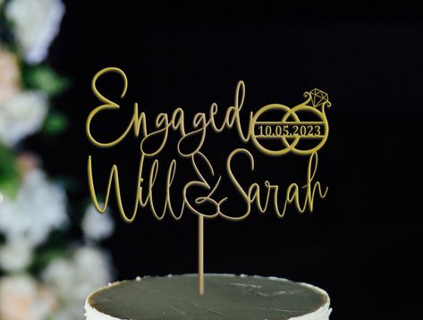 Excited to share the latest addition to my #etsy shop: Engagement Ring Cake Topper / Personalized Engagement Cake Topper / Custom Couple Name Cake Topper / Cake Topper For Engagement https://etsy.me/44CfPCr Engagement Ring Cake, Ring Cake Topper, Engagement Cake Toppers, Name Cake Topper, Ring Cake, Couple Name, Name Cake, Country Engagement, Engagement Cakes