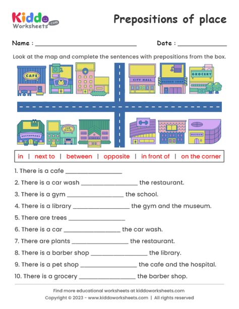 Prepositions Worksheet 4th Grade, Worksheet For Prepositions, Preposition Worksheets For Class 4, Worksheet On Preposition For Class 3, Place Worksheet, Preposition Of Place Worksheet, Preposition In On Under Worksheet, Preposition Worksheets, English Prepositions