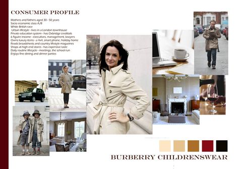 Burberry Children's wear consumer profile Consumer Profile, Kidswear Fashion, Kidswear Trends, Print Portfolio Design, Customer Profile, Client Profile, Fashion Portfolio Layout, Interior Design Principles, 포트폴리오 레이아웃