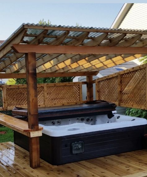 Hot Tub Surround Ideas, Hot Tub Deck Ideas, Wooden Gazebo Kits, Hot Tub Deck Design, Tub Surround Ideas, Hot Tub Shelters, Hot Tub Privacy, Hot Tub Pergola, Hot Tub Landscaping