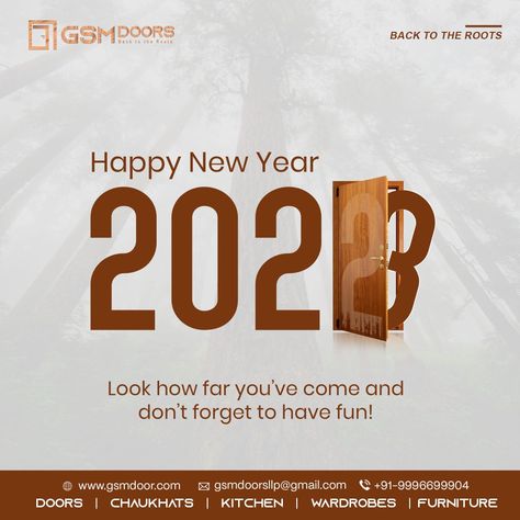 This new year, let’s open doors to a bright and prosperous future. GSM Doors wishes everyone a 𝐇𝐚𝐩𝐩𝐲 𝐍𝐞𝐰 𝐘𝐞𝐚𝐫 𝟐𝟎𝟐𝟑. #GSMDoors #HappyNewYear #HappyNewYear2023 #NewYear2023 #NewYearResolutions #NewYearNewMe #NewYearNewBeginning #NewYearCelebration #NewYearEve New Year Social Media Post Design, Creative New Year Post, New Year New Beginning, Dental Social Media, New Year Poster, New Year Post, New Years Look, Year Poster, Photo Collage Design