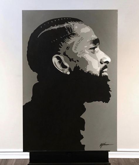 Rap Art, Hip Hop Artwork, Prismacolor Art, Christian Canvas, Afrique Art, Rapper Art, Nipsey Hussle, Simple Canvas Paintings, Pop Art Portraits