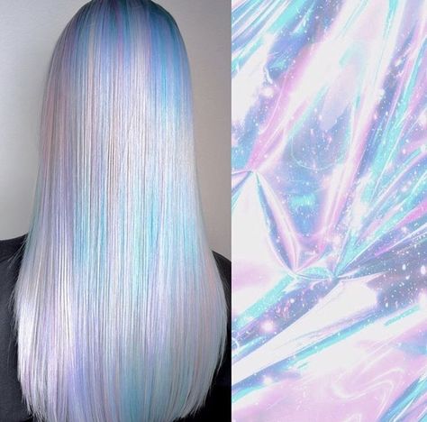 Holographic Hair, Rainbow Hair Color, Cute Hair Colors, Creative Hair Color, Candy Hair, Multicolored Hair, Beautiful Hair Color, Platinum Hair, Pretty Hair Color