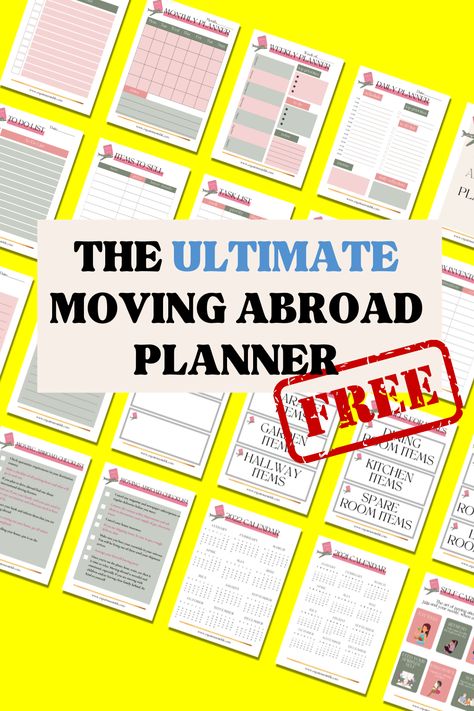 I wish I had this in 2015 when I moved abroad. Manage your move with this new FREE planner and checklist! #moveabroadplannerandchecklist #Lifeabroadplanner #moveabroadplanner #movingabroadchecklist #Expatlife #expatliving #movingabroadwithkids #movingcountries Moving Abroad Checklist, Building Binder, Moving Planner, Moving Countries, Free Printables Organization, International Move, Moving Abroad, Moving Overseas, Life Abroad