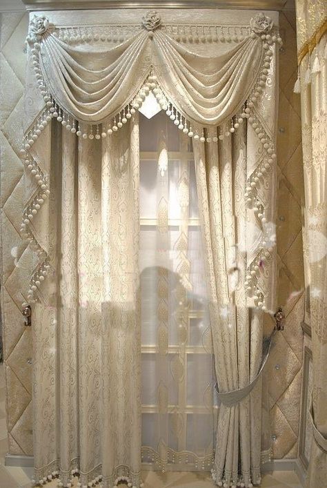 Modern Curtain Design, Curtain Designs For Bedroom, Victorian Curtains, Fancy Curtains, Cottage Curtains, Classic Curtains, Luxury Curtains, Elegant Curtains, Net Curtains