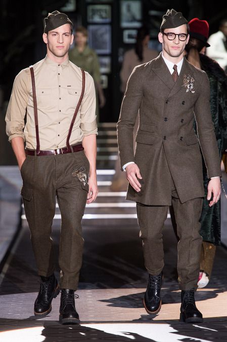 High fashion dieselpunk -- Dsquared2 Fall 2013 Milan. Dieselpunk Fashion, Military Looks, Jamie Chung, Concept Clothing, Creation Couture, Next Clothes, Todays Outfit, Military Inspired, Military Uniform